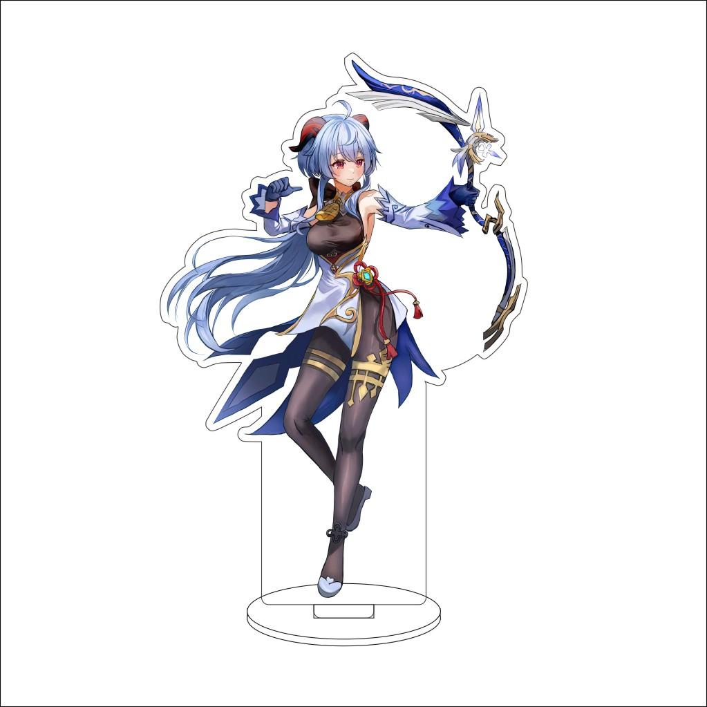 16CM Anime Genshin Impact Cosplay Acrylic Stand Ornaments  Ganyu Figure Stand Halloween Gifts