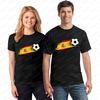 Spain Trendy Soccer Tee Flag Ball Graphic Spanish Fan Wear for Games T-shirts for Men Vintage  Fashion Streetwear Tops for Women