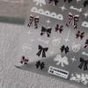 Pink White Black Lace Lace Bow Nail Stickers Love Heart Bow Nail Decorations  Nail Salon