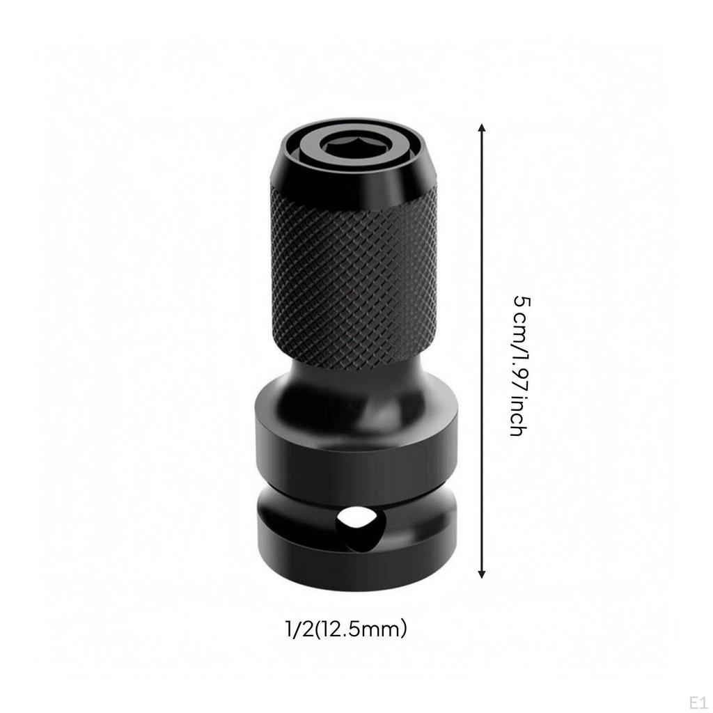 Hex Square Adapter Knurled Grip to Socket Power Drill Driver Adaptor