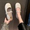 New soft leather one-pedal with skirt gentle wind thick heel single shoes retro Mary Jane women's shoes summer