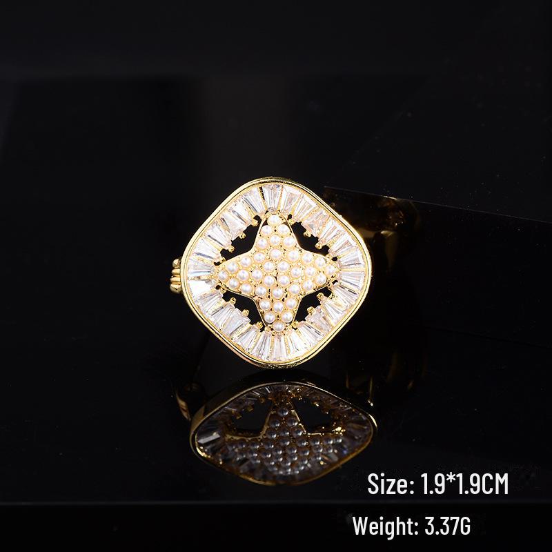Broșă Elegantă cu Zircon Micro-Incrustat: Accesoriu de bijuterie la modă, potrivit pentru orice ținută, pentru vară