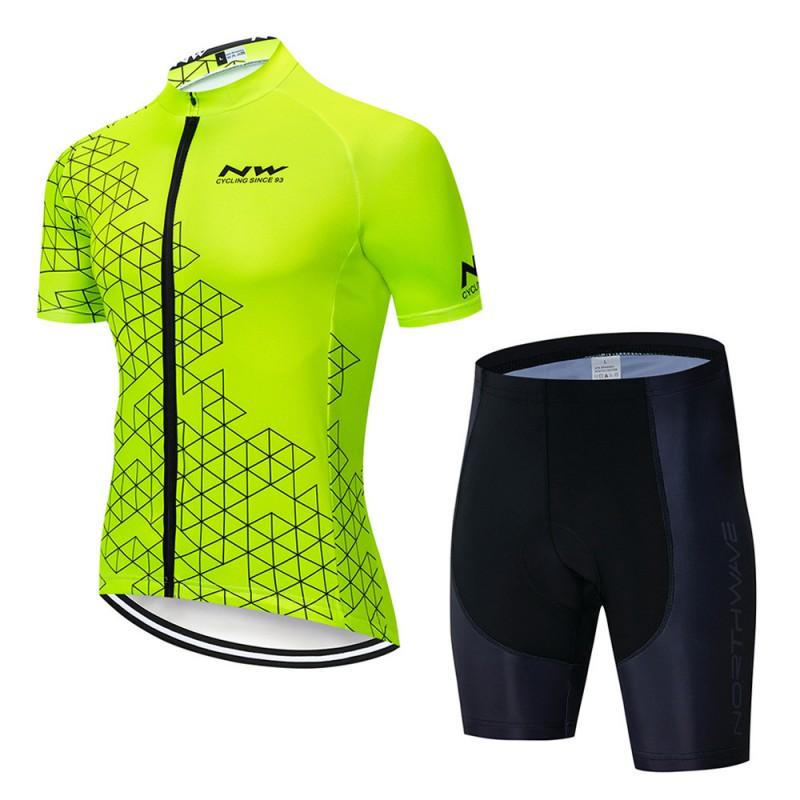 Men Women Cycling Jersey Set Short Sleeve Breathable Quick Dry Compression Fit Bike Wear