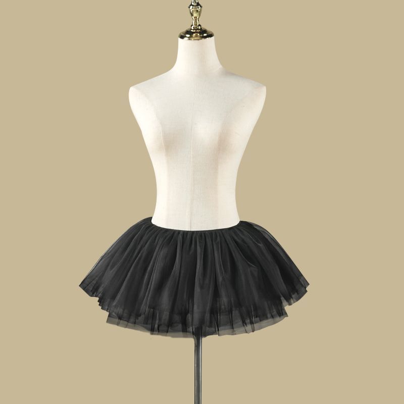 Lolita Fashion Short Tutu Skirt With Pleated Mesh Material For Cosplay And Casual Wear