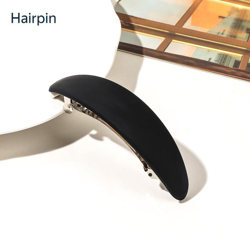 1Pc Matte Oval Spring Clip Half Up Hairstyle Flat Hair Claw for Women Daily Styling Elegant Hair Pin Non Damage