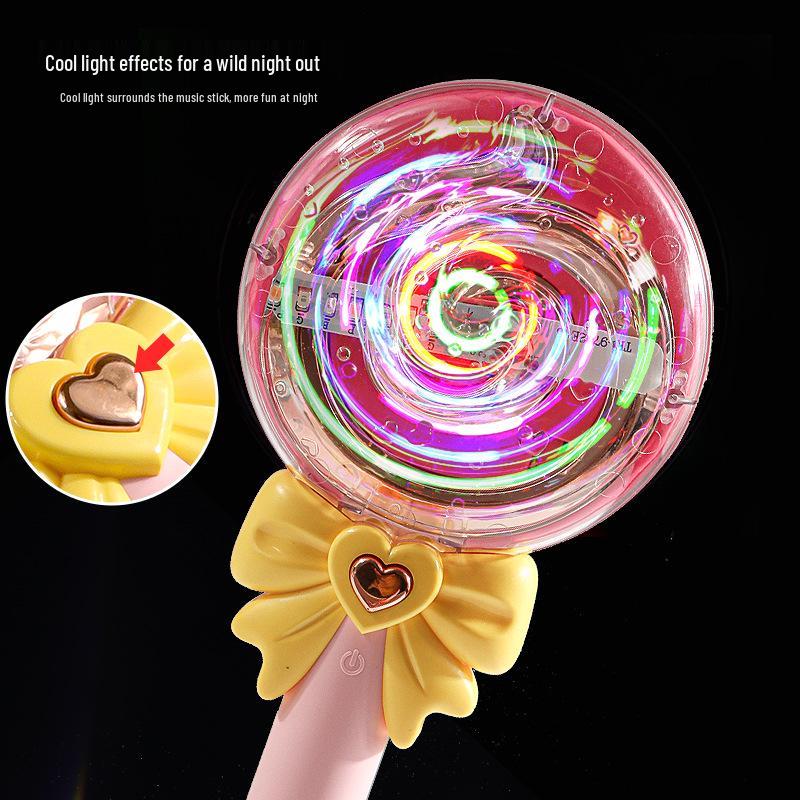 Magic Light-Up Fairy Wand Toy with Music and Flashing Lights for Girls