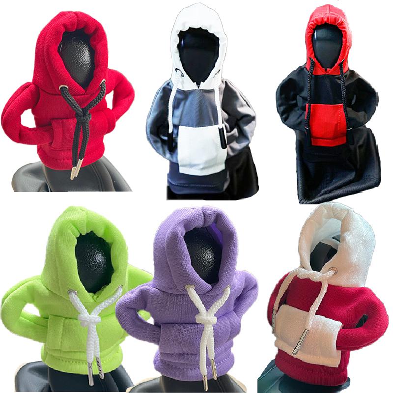 High quality car shift knob hooded sweatshirt decoration shift lever handle kit cover car interior accessories car stick hoodie