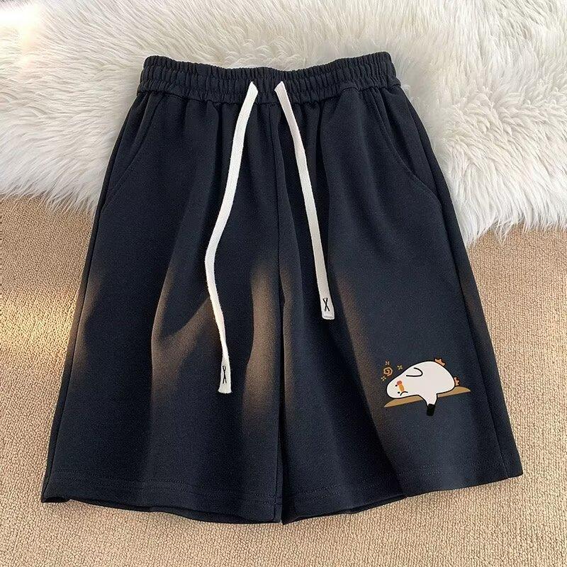 

Новые летние шорты для мужчин и женщин, свободные прямые широкие пятиточечные средней длины One size