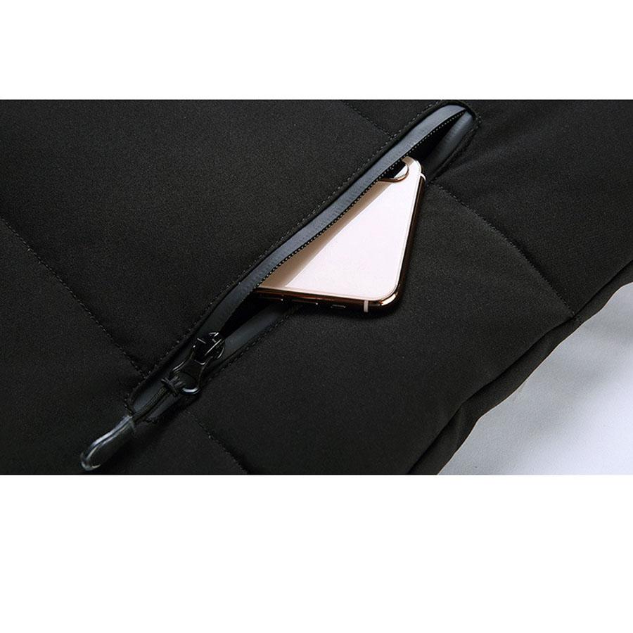 Herren-Daunenjacke, Outdoor-Jacke, Kunstfell, lang, knielang, einfarbig, verdickte Baumwolle, Arbeitskleidung, Übergröße M-5XL