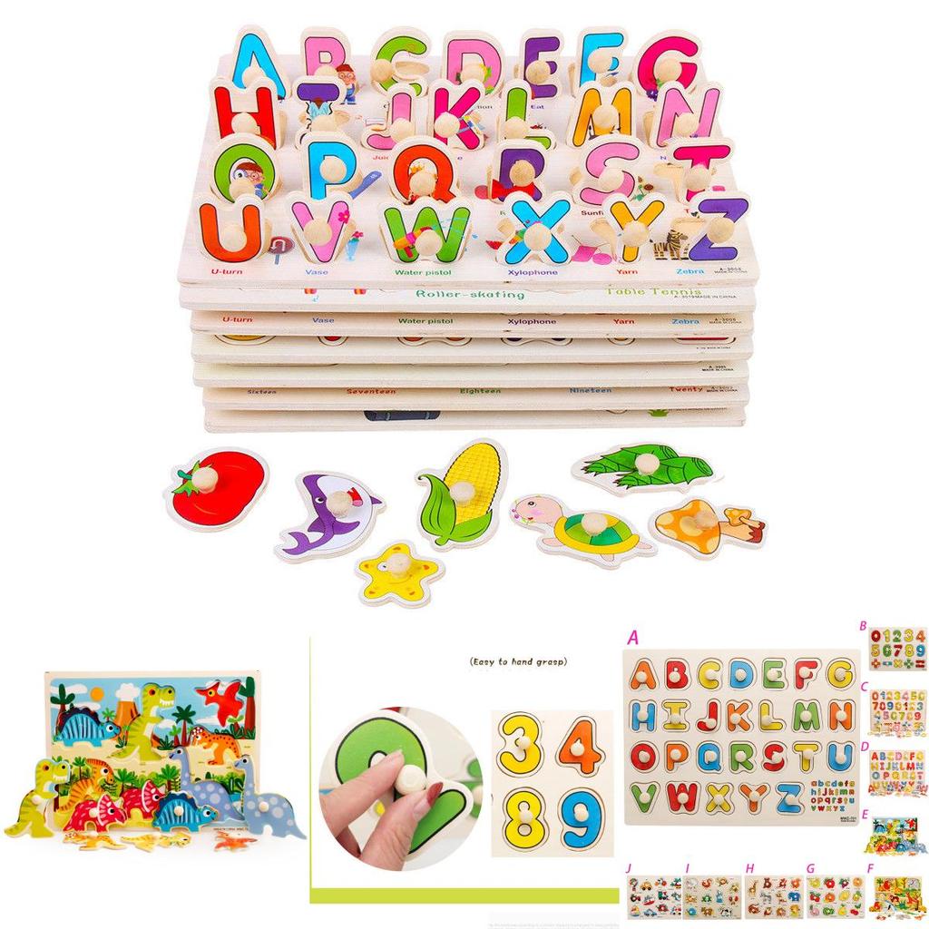 Premium Quality Wooden Animal Letter Puzzle For Early Learning Baby Kids Educational Toys