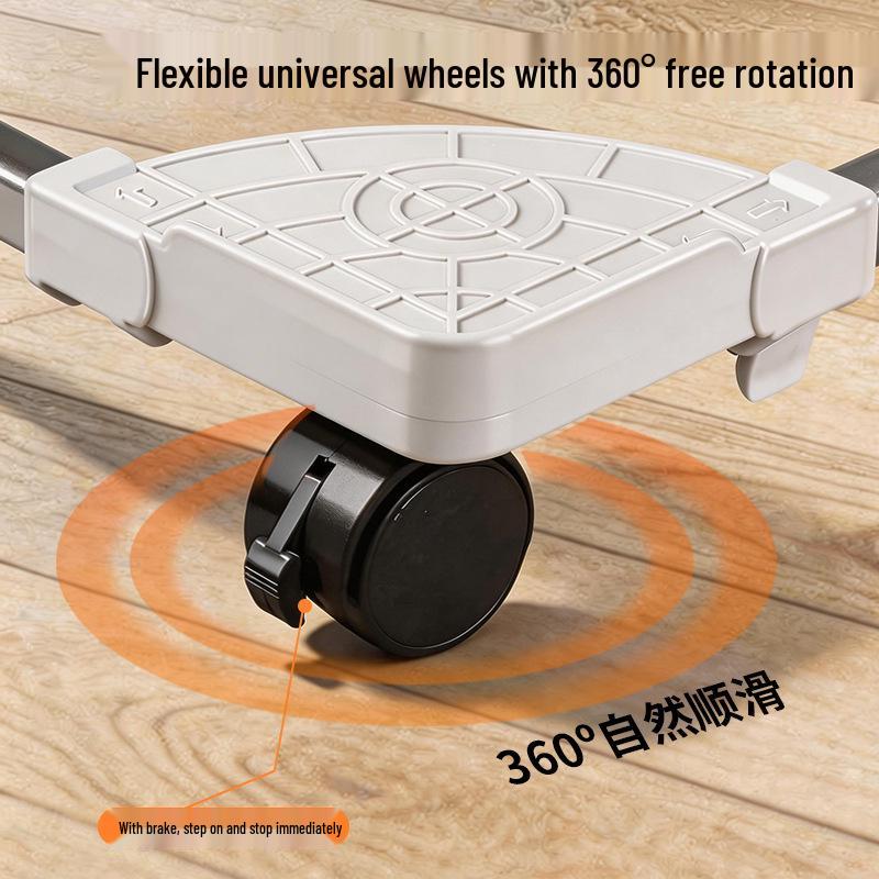 Height-Adjustable Computer Case Base with Casters