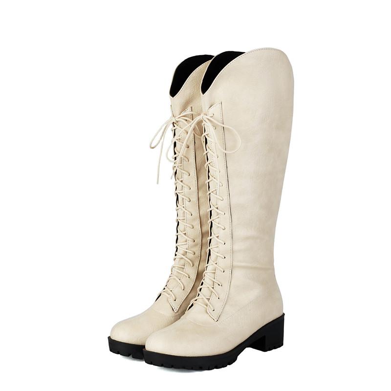 

Женские полусапоги на низком каблуке осень и зима новые на толстом каблуке большого размера повседневные полусапоги 43