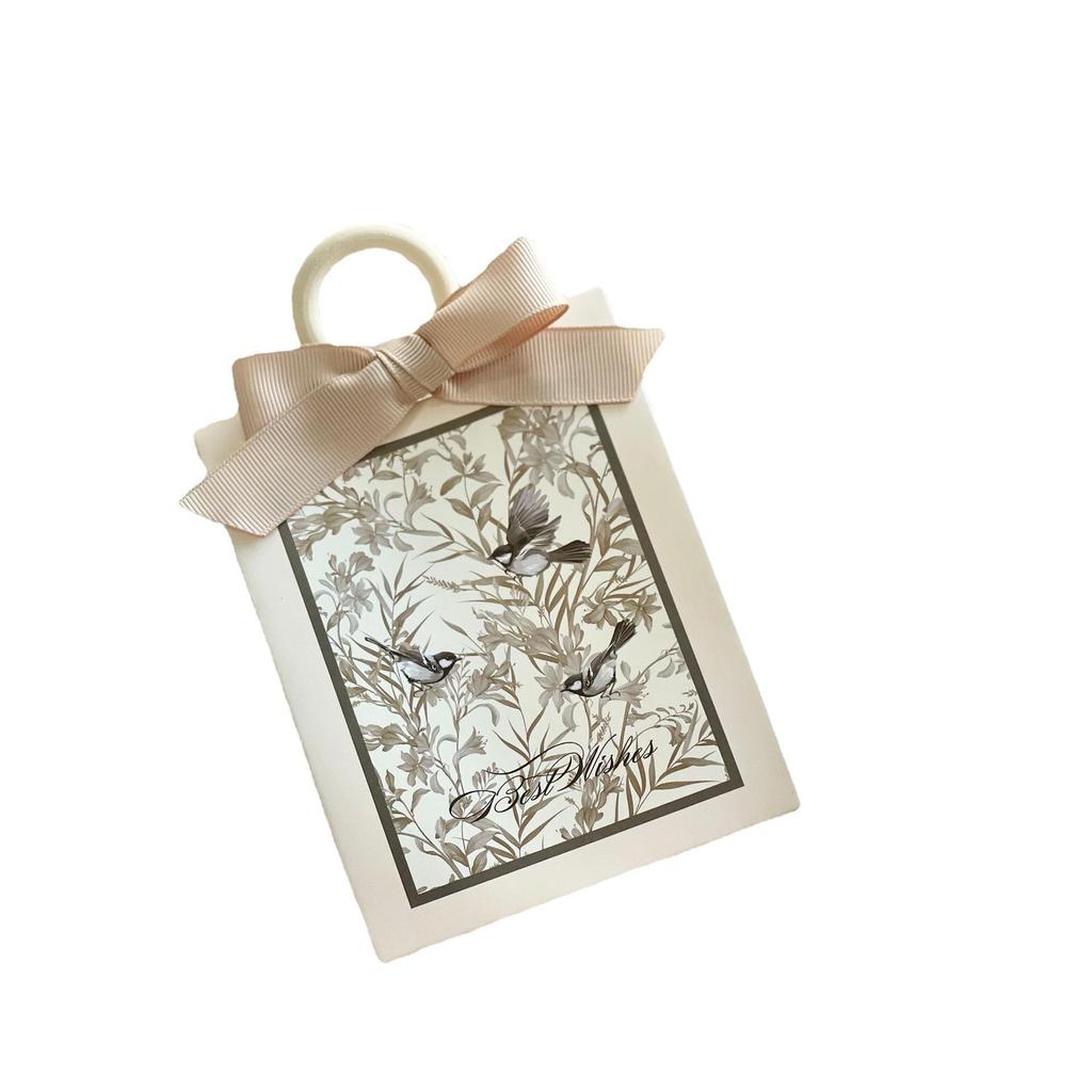 Vintage Floral & Bird Wedding Candy Box - Green & Red Textured Design