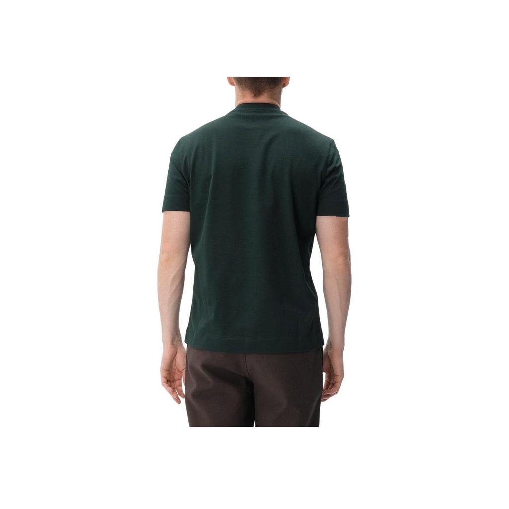 Emporio Armani Logo Embroidered Round Neck Pullover Short Sleeve T-Shirt Men Tops Green 6D1TQ8-1JOCZ-0565