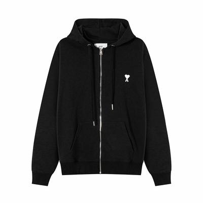 669 AMI Men's and Women's Autumn New Embroidered Zipper Hoodie