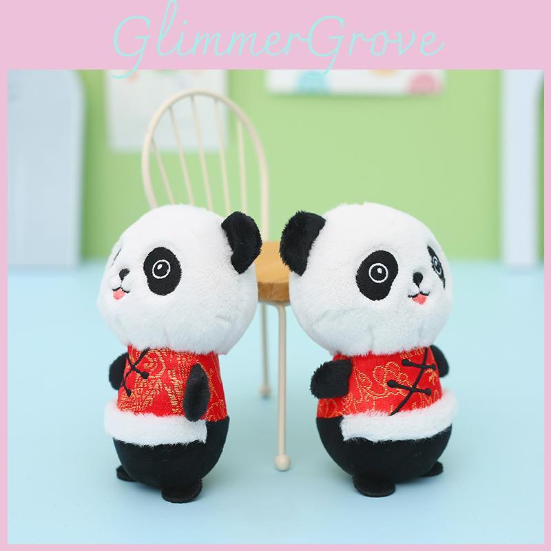 Soft Cuddly Panda Keychain Perfect Accessory For Bags 12cm Black And White