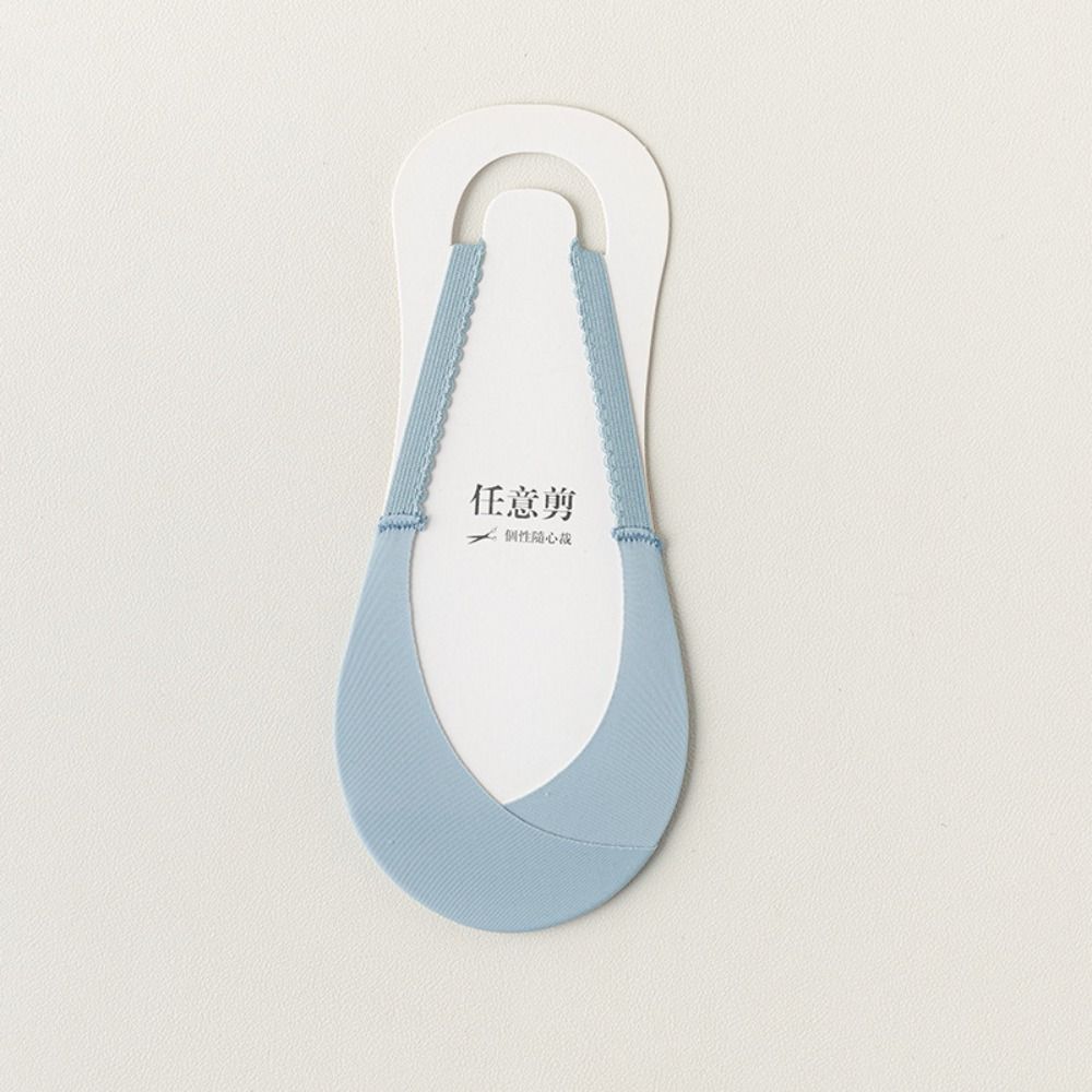 

1pair Front Half Palm Invisible Socks Non-slip Half Feet Socks Soft Boat Socks Summer синій