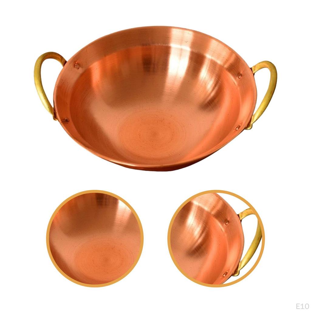 Pot Cooking Multipurpose with Double Handles Wok Cookware for Restaurant Kitchen Commercial