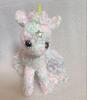 [USED] Hoppeya Wool Artist Teddy Bear Handmade Stuffed Unicorn