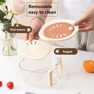 Multifunctional Folding Handle with Cover Washing Water Fruit and Vegetable Kitchen Fresh-keeping Filter Water Washing Basket