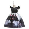 3 ks Pumpkin Witch Cosplay dievčenské šaty Vianočný Halloween Vampire Kostým Dievčenské Party Princezná Šaty Deti Detské Oblečenie 3 6 8 10 Year Black