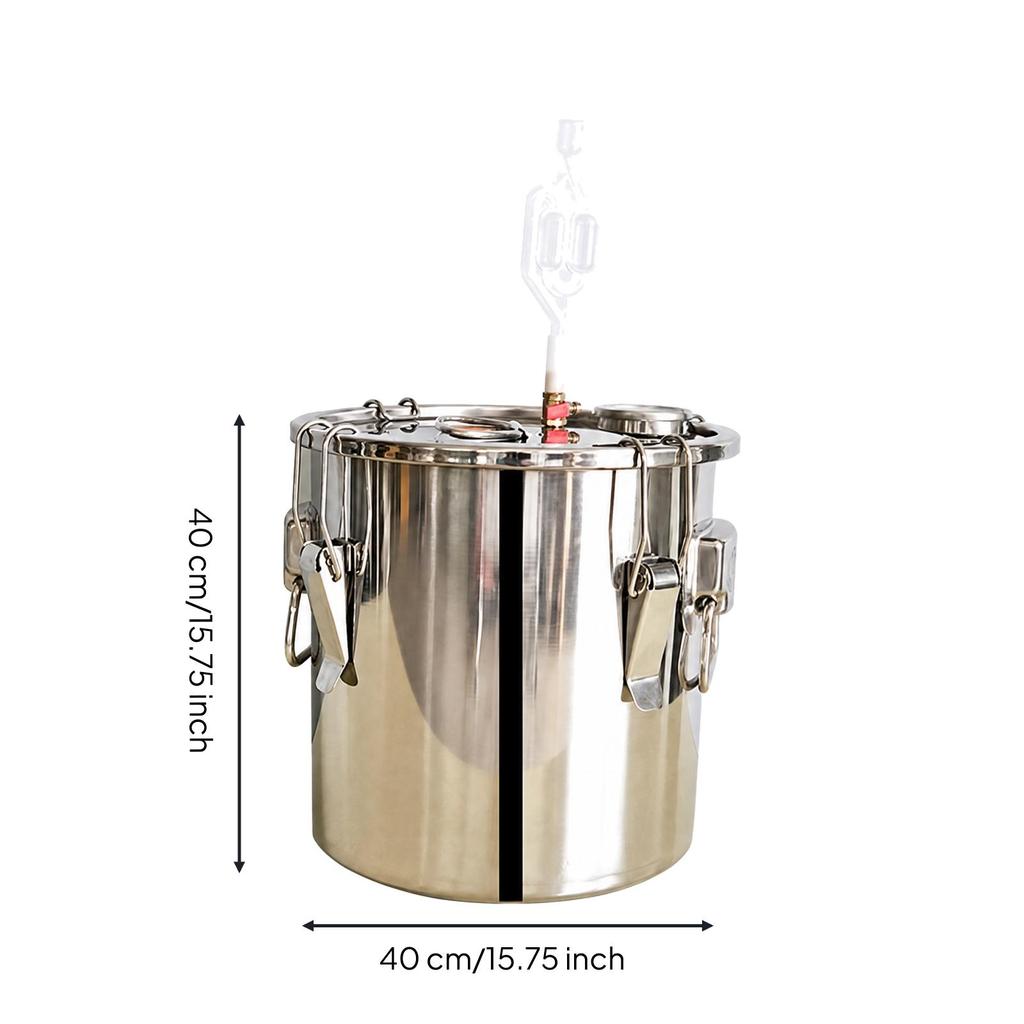Stainless Steel Barrel with Thermometer Airtight Clamp-Lid Fermentation