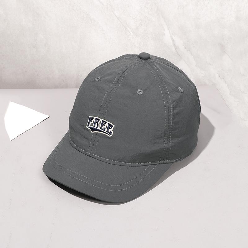 Korean embroidered Free waterproof quick-drying short brim baseball cap suitable for men and women leisure sports