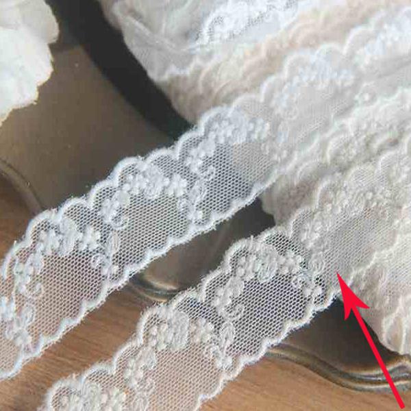 

4 метра/лот 2,5 см Белая/бежевая хлопковая сетка кружевная отделка Цветочная вышитая кружевная отделка аксессуары DIY декоративная ткань