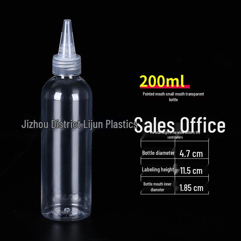 5-200ml Clear Pointed Tip Plastic Dropper Bottle