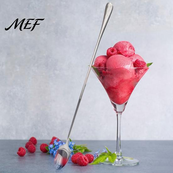 Extended Handle Spoons Stainless Steel Long Mixing Spoon, Polished Metal Stirring Dishwasher Safe Tall Glass Bar Spoon for Cocktails And Coffee