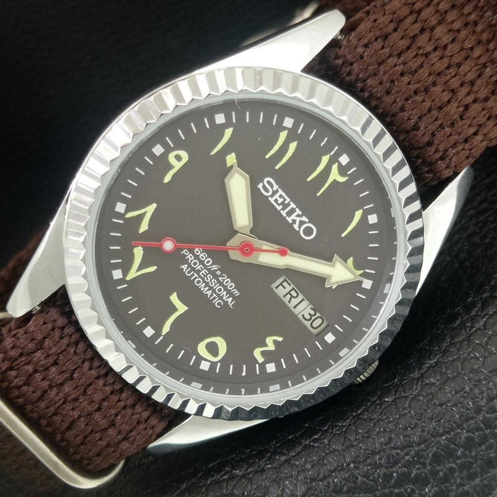 

AUTOMATIC VINTAGE REFURBISHED SEIKO 6309A JAPAN MENS BROWN DIAL WATCH a442544-1
