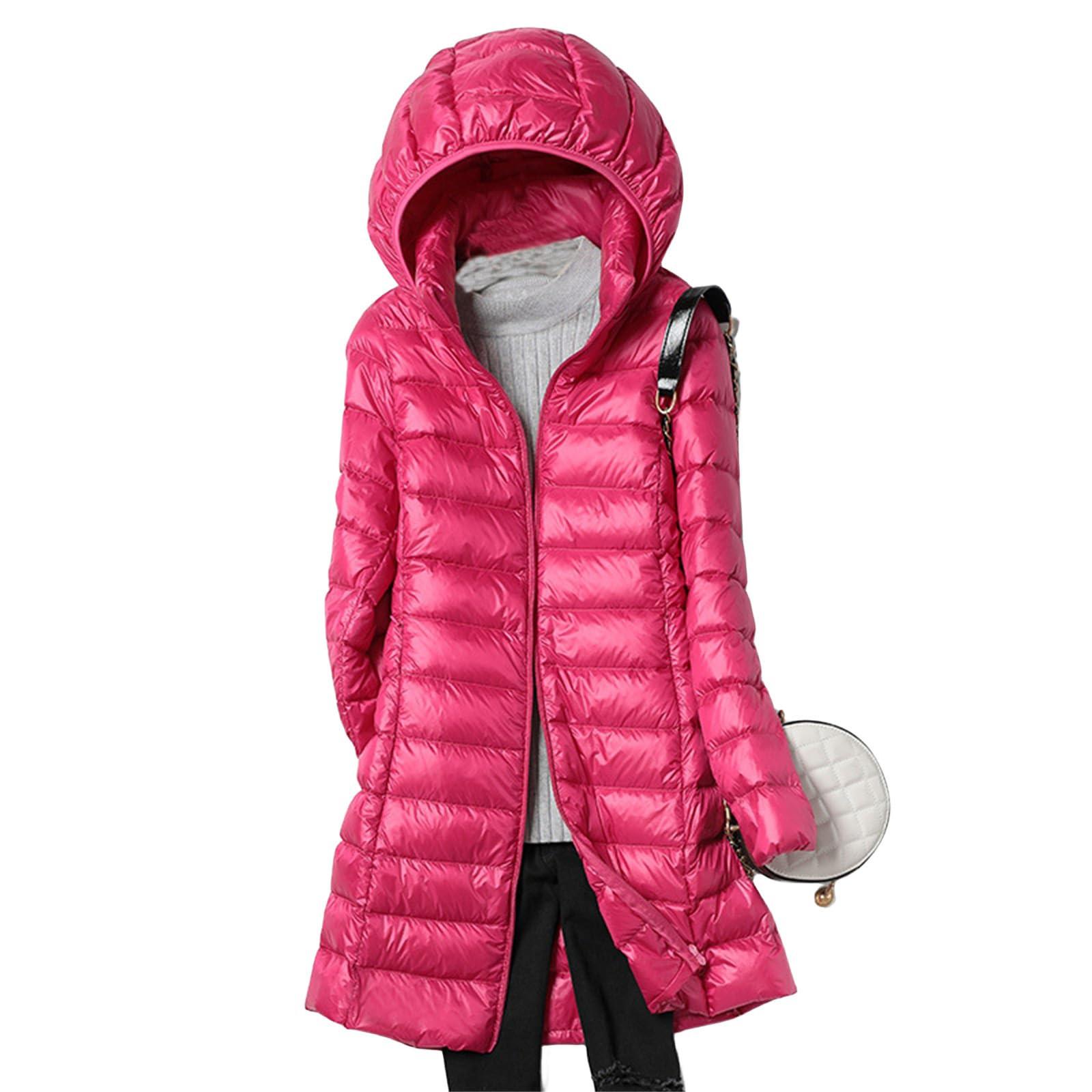 

Женская мода и зимняя тонкая пуховая куртка в длинной облегающей куртке с капюшоном XXXL