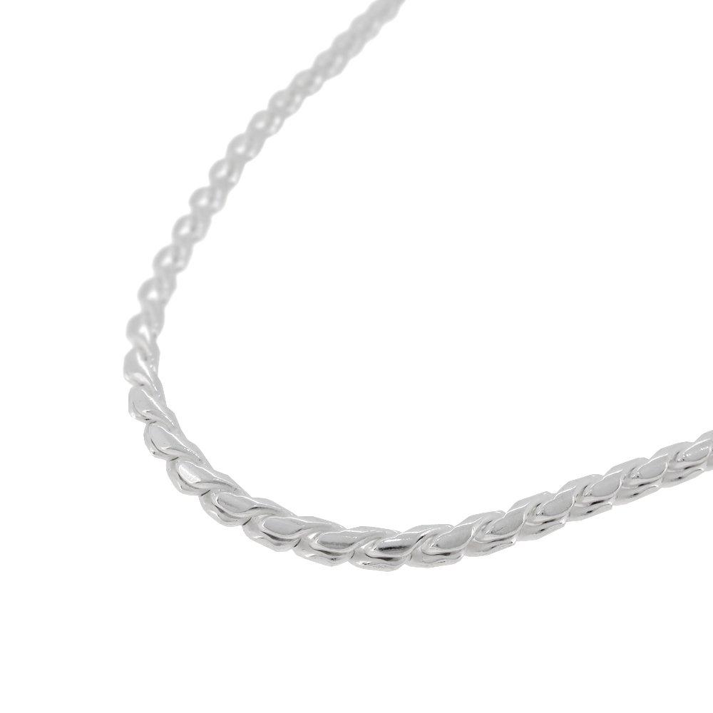 

Gin no Swage Rope Design Silver Chain Length Necklace Chain Chain Only [Shinjuku Kura] 45cm-50cm (45cm) Men s
