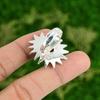 Natural Druzy Gemstone Stackable Pink Adjustable Ring 925 Sterling Silver