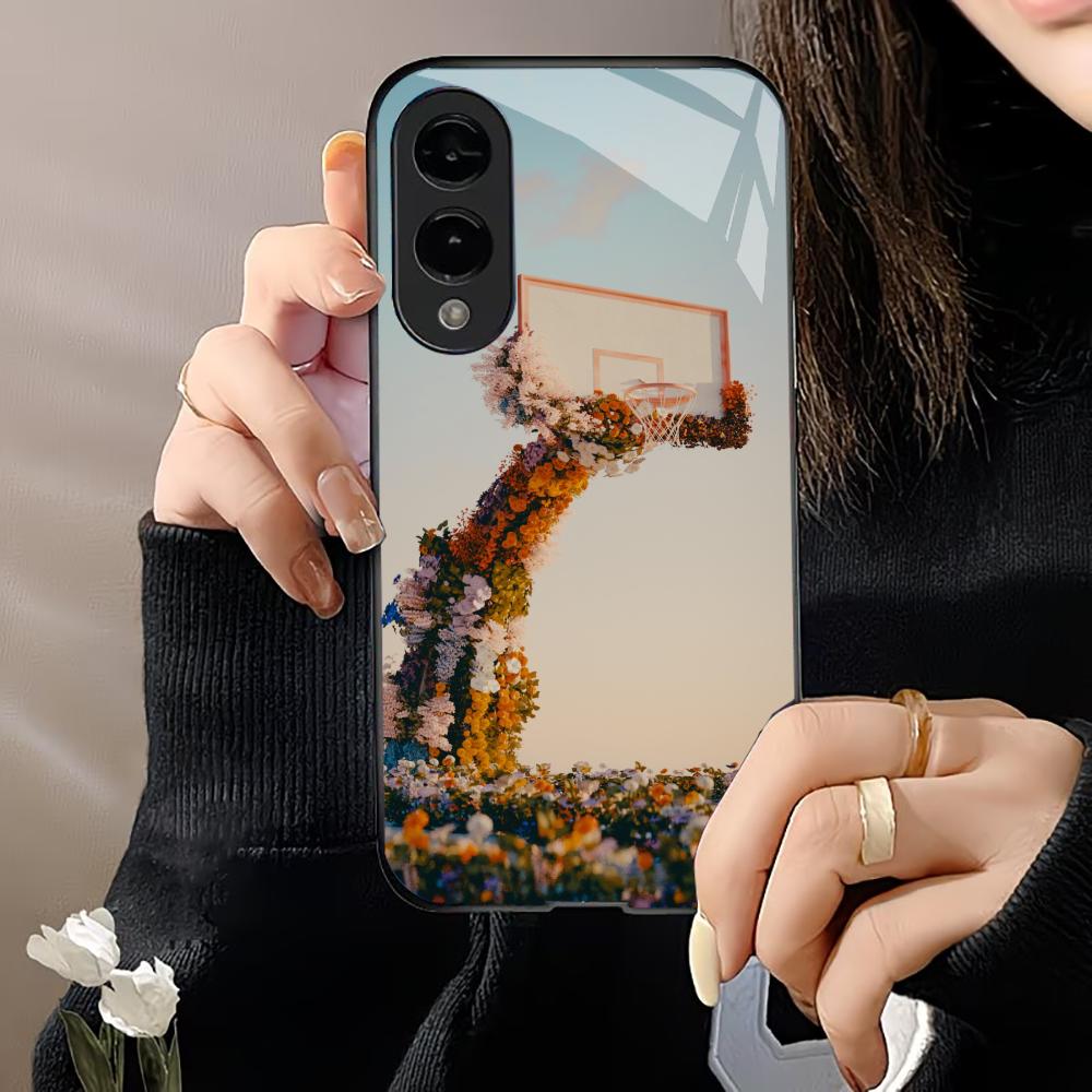 Basketball hoop Protective Exquisite High-end PhoneCase Glass PhoneCase for Samsung Galaxy S26 S25 S24 S23 S22 S21 FE,Ultra,Plus