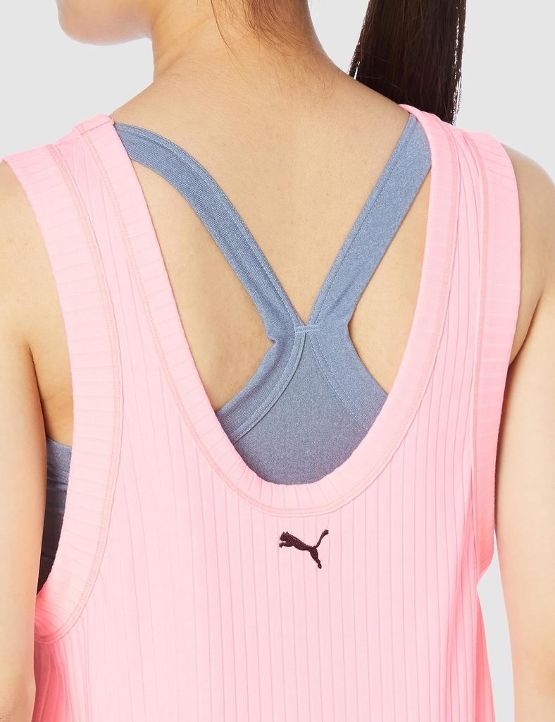 Puma STUDIO UNWIND Tank 2023 Coral Ice Size L Women's Top, Sleeveless, Moisture-Wicking, Quick-Drying, Yoga/Fitness 524599, Fall/Winter Color (Size