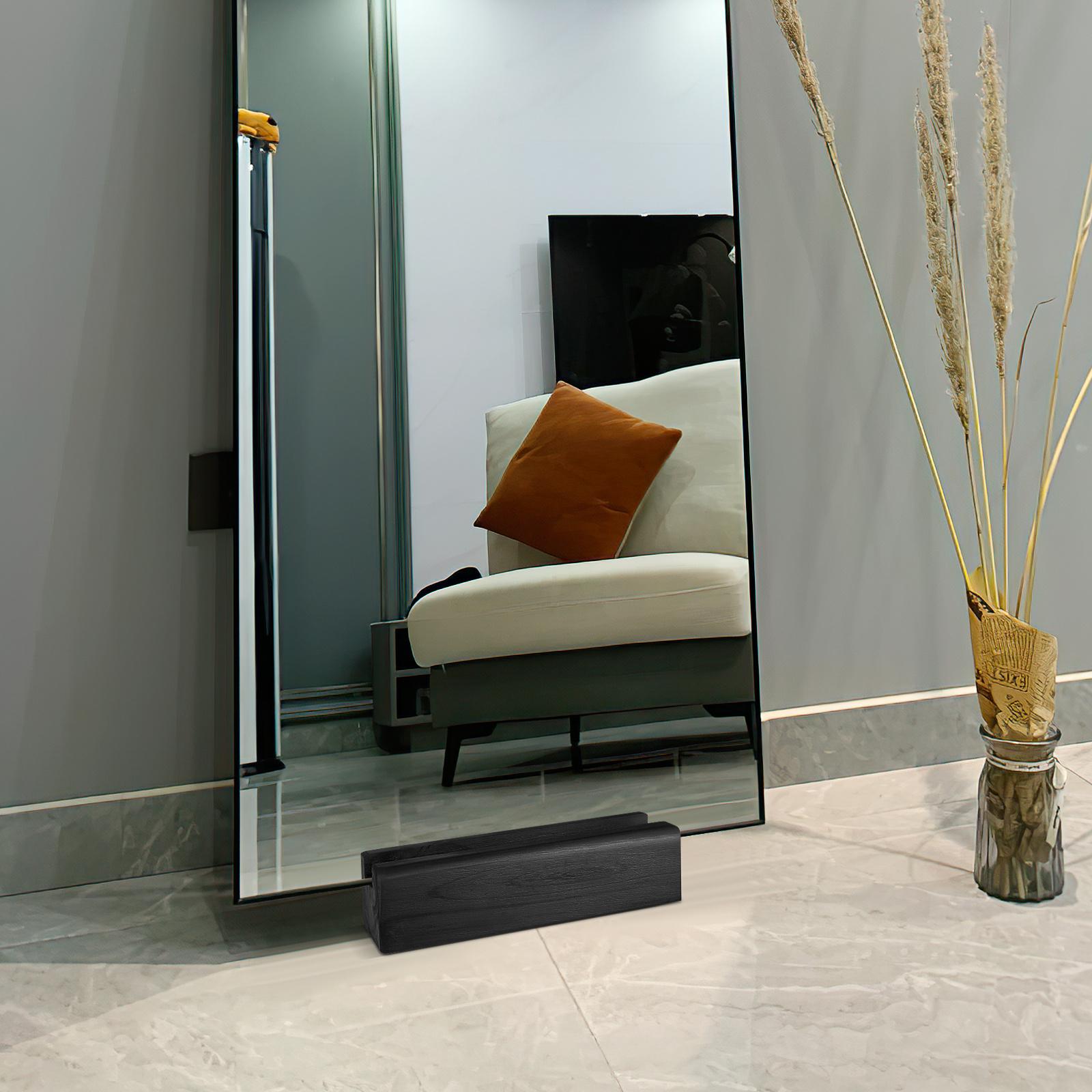 Деревянная противоскользящая подставка-держатель Напольная деревянная основа Держатель Универсальная подставка для зеркала Домашний держатель для зеркала Аксессуар для комнаты other