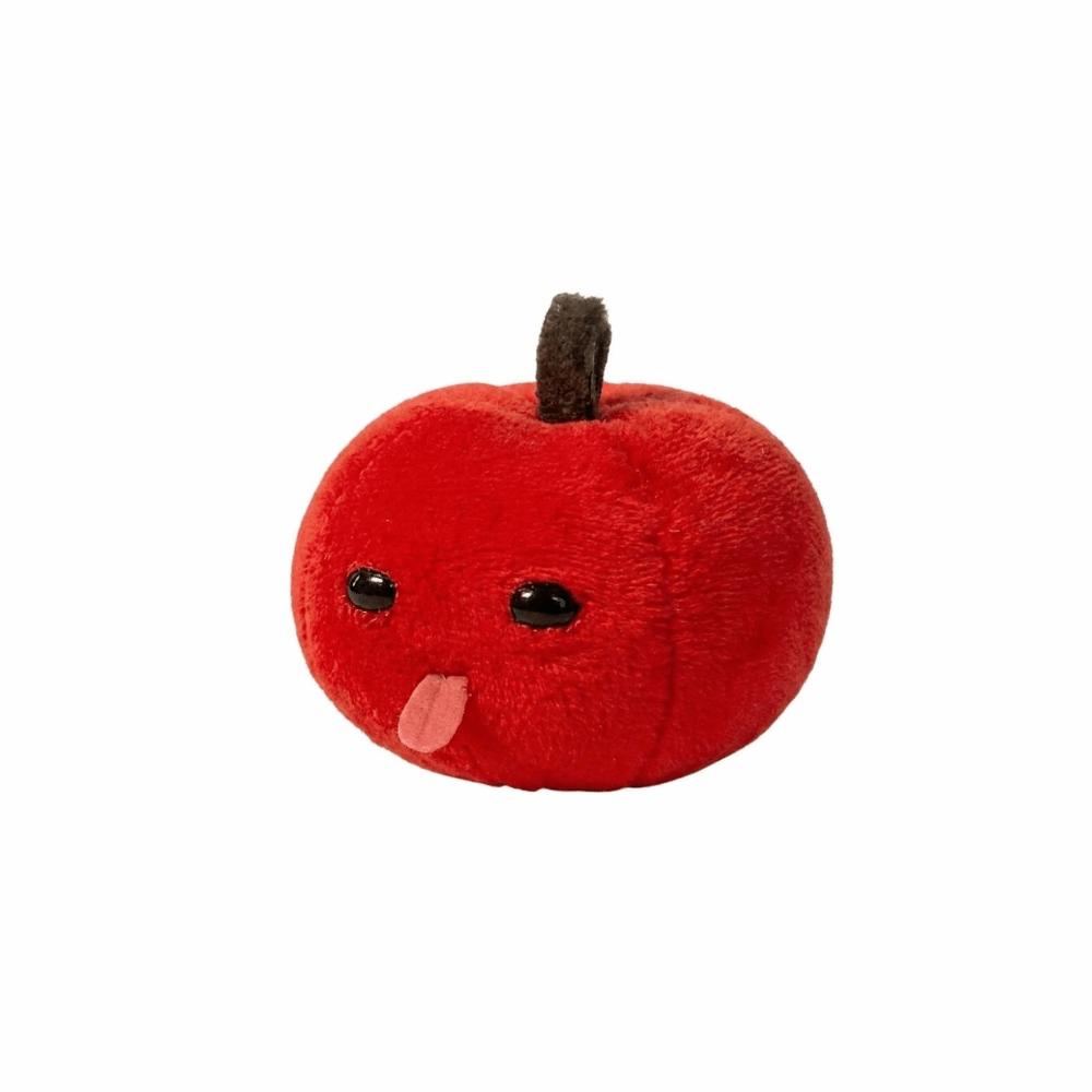Soft Red Fruit Plush Keychain Green Plush Backpack Pendant Abstract Creative Keyring Bag красный