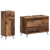 2 Piece Bathroom Cabinet Set BREDA Reclaimed Wood Engineered Wood