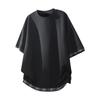 [foveitaa] Men's Short-Sleeved T-Shirt, Summer Clothing, Layered Style, Plus Sizes, Cooling, Stylish, Casual, Loose Fit, Solid Color, Crew Neck, Simpl