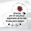 2D Flat Spanish I Love You Gifts Acrylic Desktop Decoration Plaque, Home Decor Plaque Hanging Wall Art Decorative Garden Decoration for Room Door Sign