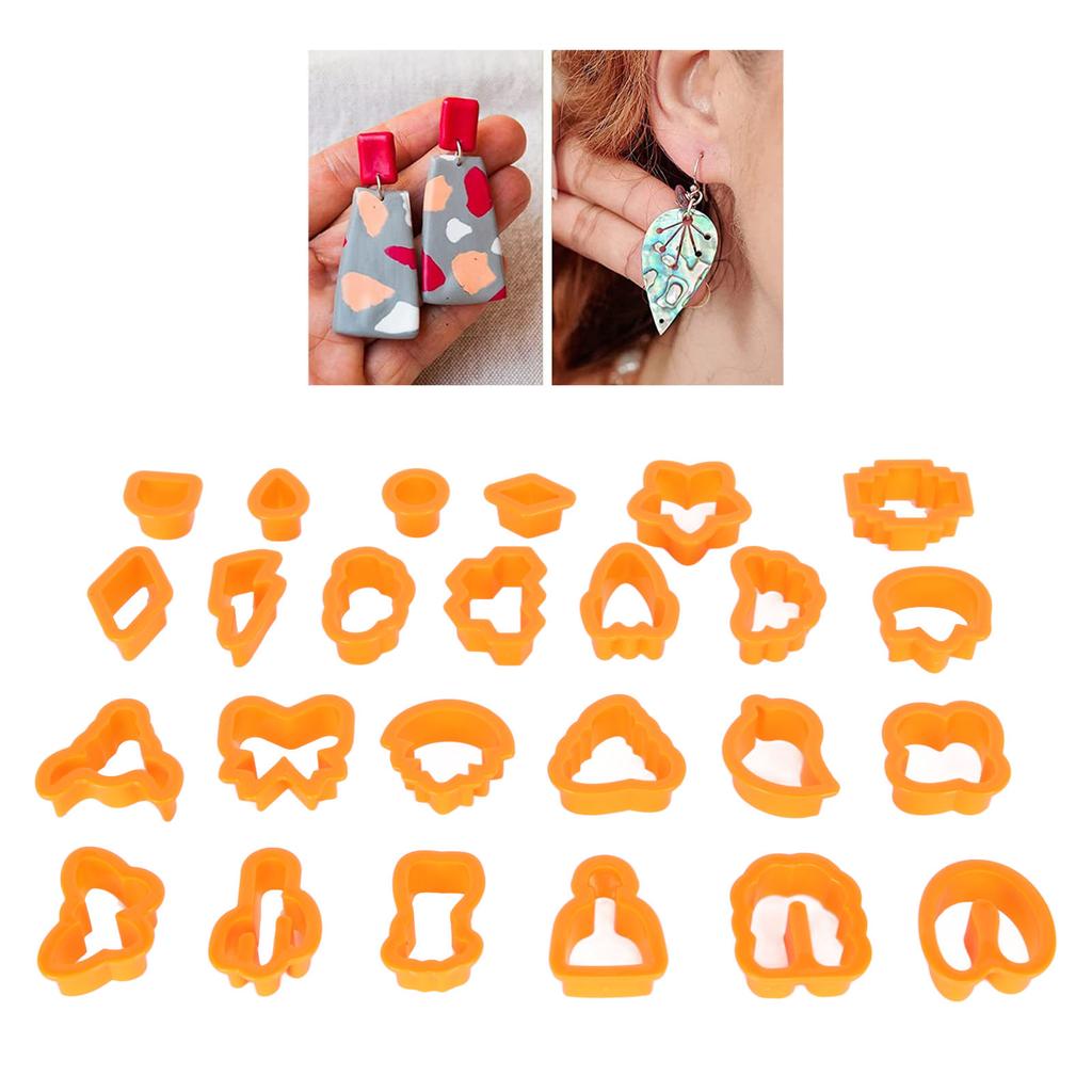 193pcs Clay Earring Cutters 25 Shapes Clay Cutters for Key Rings Necklaces