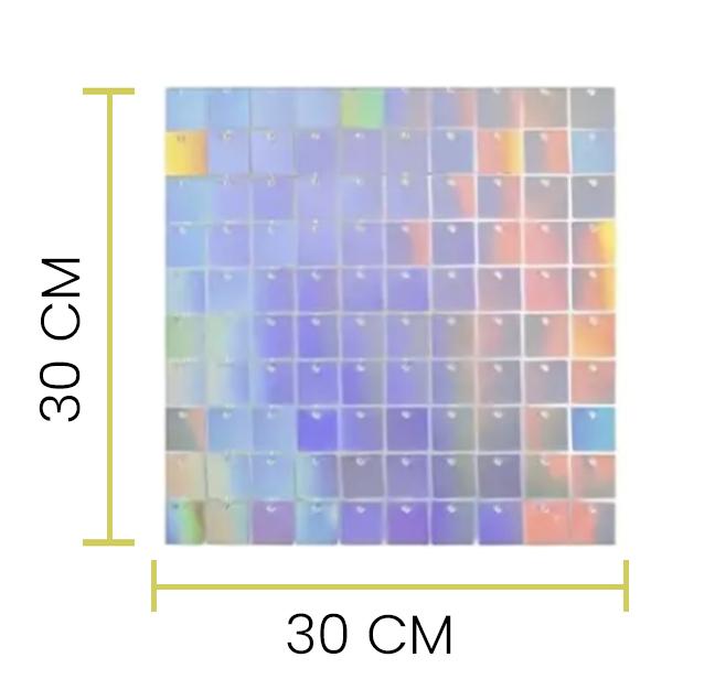 Photo Background Silver Photo Wall 30X30Cm Laser Silver