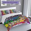 3pcs Custom Name Nanimate Insanity Bedding Set,Includes 1 Duvet Cover and 2 Pillowcases,All-season Bedroom Decor