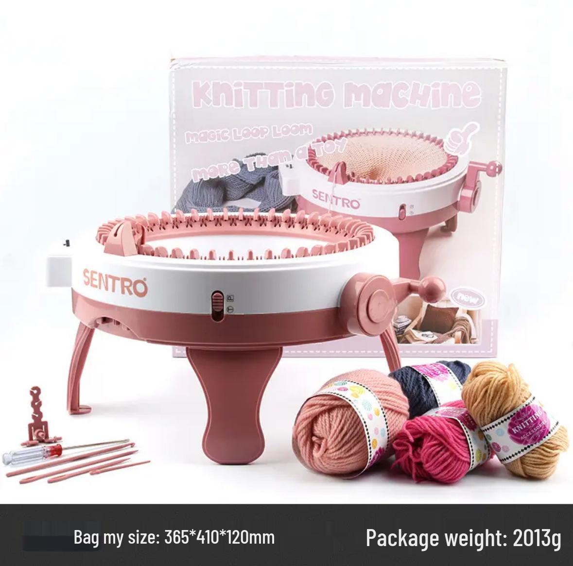 

48-игольная вязальная машина с ручным приводом для самостоятельного изготовления: Интерактивная игрушка для рукоделия из шерсти для девочек Large 48-needle Knitting Machine