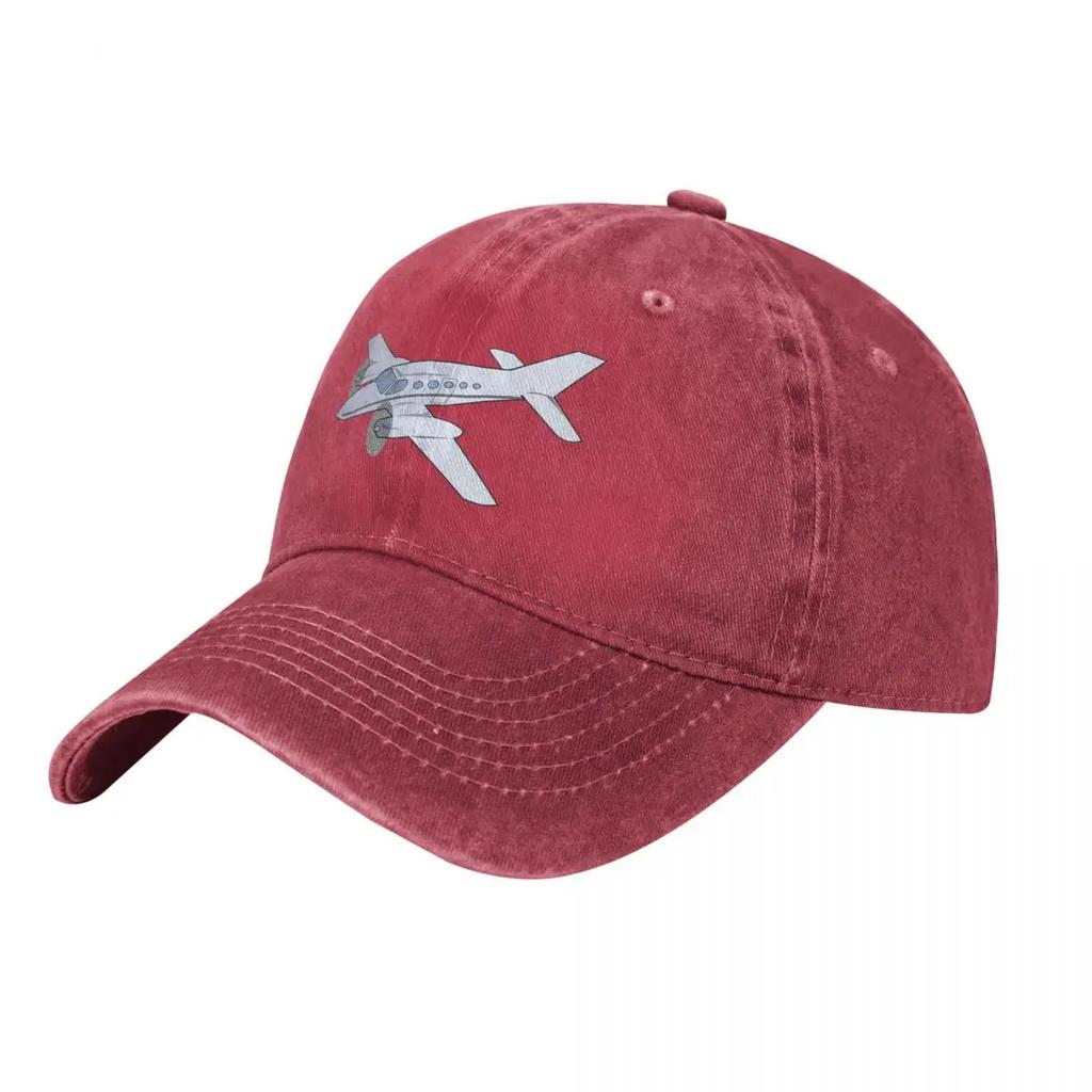 Beechcraft King Air C Aviation Majesty Baseball Caps Snapback Washed Denim Hats Casquette Streetwear Baseball Cowboy Hat