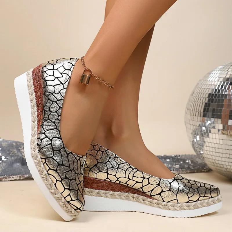 2025 Ladies Shoes Shallow Women's High Heels Color Matching Casual Sexy Pointed Toe Pointed Toe Wedges Shoes for Women