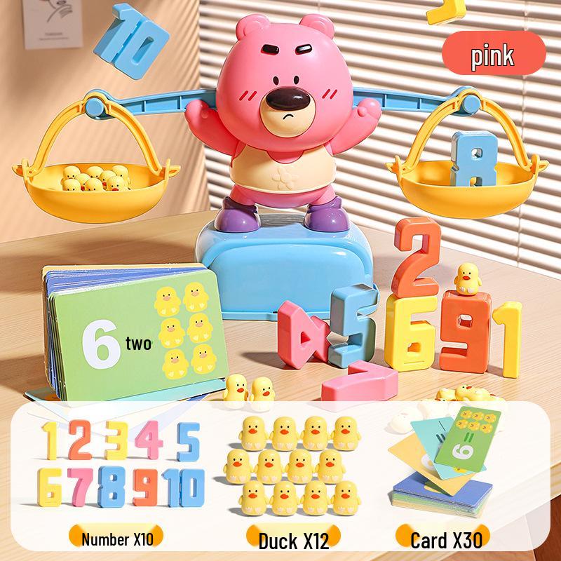 

Детские весы «Маленький медвежонок» развивающая игрушка для детей 3-6 лет: Изучение чисел и взаимодействие родителей и детей