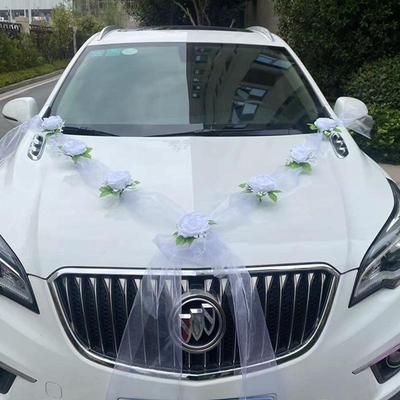 Décoration de voiture de mariage Arrangement floral artificiel