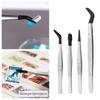 2/3/4/5/6 st Gummibelagda Spetsar Icke-märkande Pincettkit Fin Spets Böjd Spets Pincettset Lab